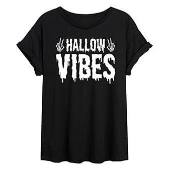 Juniors' Hallow Vibes Oversized Tee