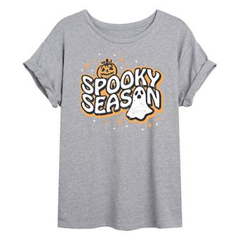 Juniors' Spooky Season Oversized Tee