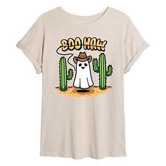 Juniors' Boo Haw Oversized Tee