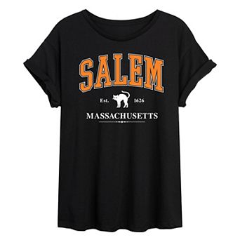 Juniors' Collegiate Salem Massachusetts Oversized Tee