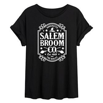 Juniors' Salem Broom Co Sign Oversized Tee