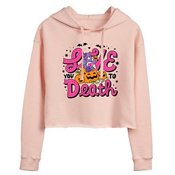 Juniors' Care Bears Love You Cropped Hoodie
