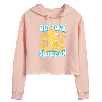 Juniors' Care Bears Shine On Cropped Hoodie