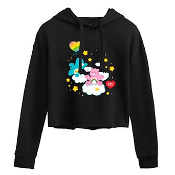 Juniors' Care Bears Wish Cheer Bear Cropped Hoodie