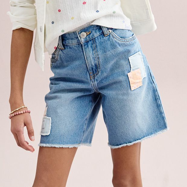 Kohls girls jean store shorts