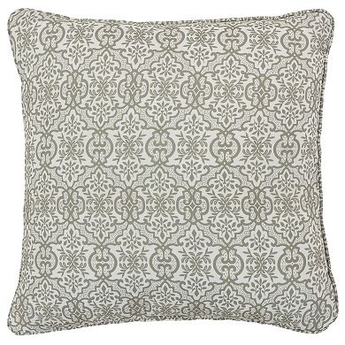 Royal Court Evergreen 16" Square Decorative Throw Pillow
