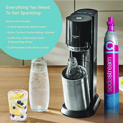 【Olivia】soda stream DUO SodaStream E-DUO Sparkling Water Maker With Glass Bottles