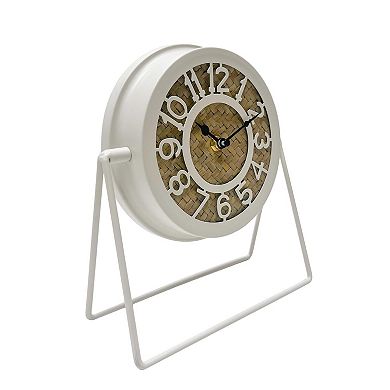 Metal Stand Clock Table Decor