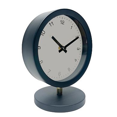 Black Metal Clock Table Decor