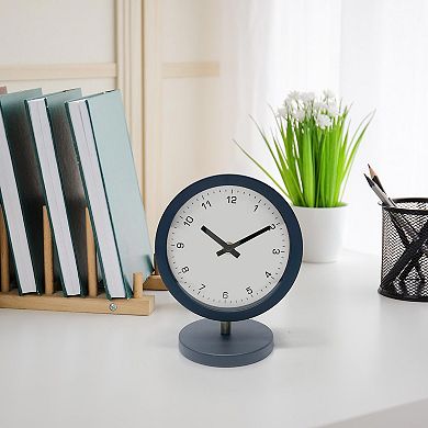 Black Metal Clock Table Decor