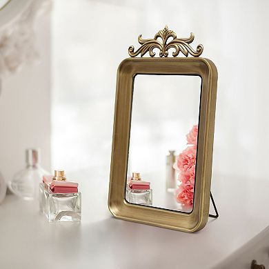 Metal Frame Mirror Table Decor