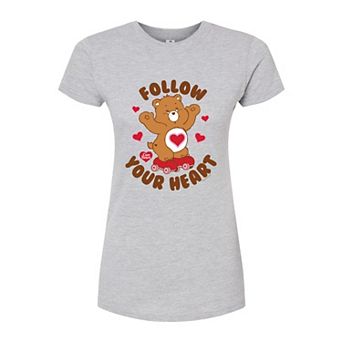 Juniors' Care Bears Follow Your Heart Fitted Tee