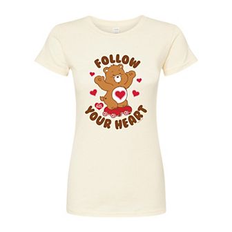 Juniors' Care Bears Follow Your Heart Fitted Tee
