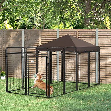 PawHut Dog Playpen Outdoor with Extended Run, for Large & Medium Dogs