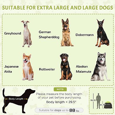 PawHut Pop Up Dog Tent for Extra Large and Large Dogs, Green