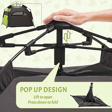 PawHut Pop Up Dog Tent for Extra Large and Large Dogs, Green