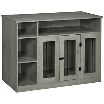 Large & Medium Dog Crate End Table W/ Adjustable Shelf, Extra Storage Space
