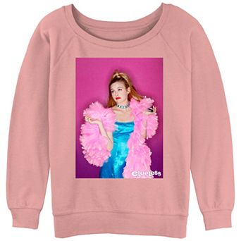 Juniors' Clueless Cher Classic Pink Slouchy Terry Graphic Tee