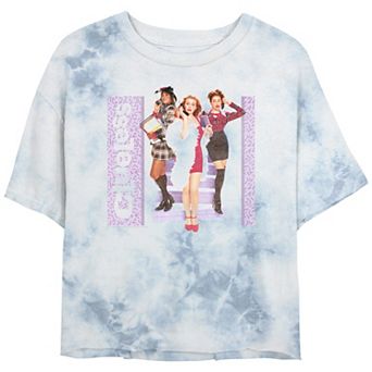 Juniors' Clueless Girls Pose Crop Top Bombard Graphic Tee