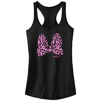 Disney's Juniors' Minnie Mouse Animal Print Raceback Tank Top