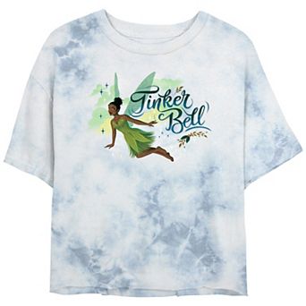 Juniors' Peter Pan and Wendy Tinker Bell Crop Top Graphic Tee