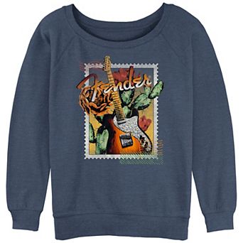 Juniors' Fender Stamp Flower Graphic Tee