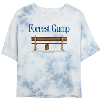 Juniors' Forrest Gump Bench Shadow Crop Top Graphic Tee