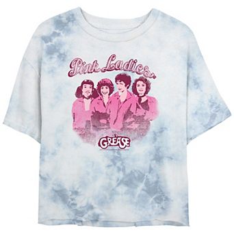 Juniors' Grease Pink Ladies Photo Crop Top Graphic Tee