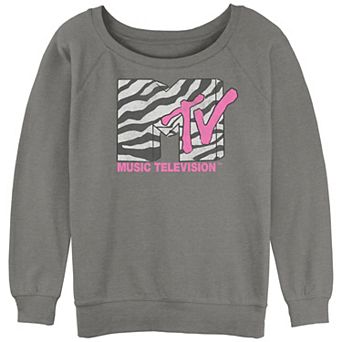 Juniors' MTV Zebra Logo Slouchy Terry Graphic Tee