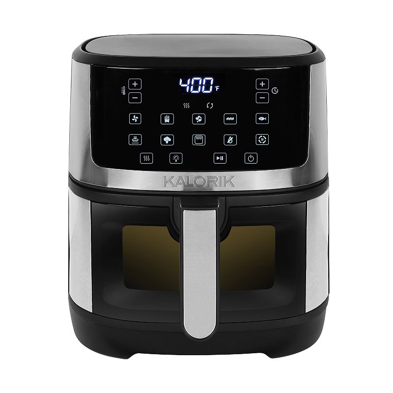 Kalorik® 5-Quart Touchscreen Air Fryer with Window  Stainless Steel