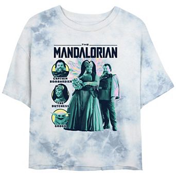 Juniors' Star Wars The Mandalorian Party Of Two Crop Top Graphic Tee