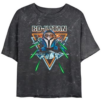 Juniors' Star Wars The Mandalorian Bo Katan Crop Top Graphic Tee