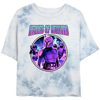 Juniors' Star Wars The Mandalorian Heroes Of Nevarro Crop Top Graphic Tee