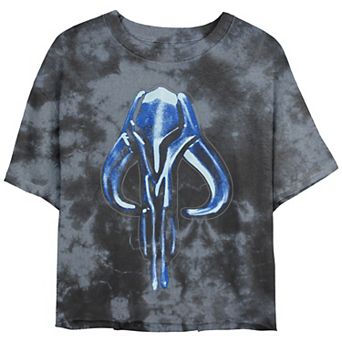 Juniors' Star Wars The Mandalorian Over And Done Crop Top Graphic Tee
