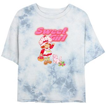 Juniors' Strawberry Shortcake Sweet Girl Crop Top Graphic Tee