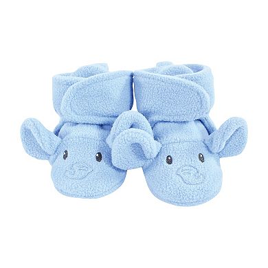 Hudson Baby Unisex Baby Trapper Hat, Mitten and Bootie Set, Blue Elephant