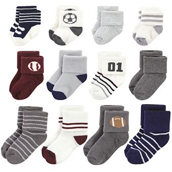 Infant Boys Grow With Me Socks 12 pk Sports