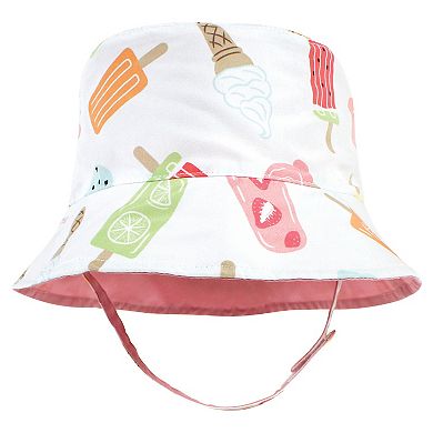 Hudson Baby Infant Girl Sun Protection Hat, Ice Cream Dot