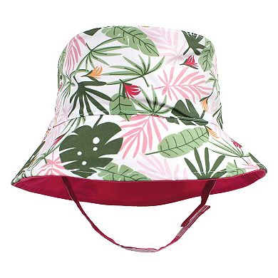 Hudson Baby Infant Girl Sun Protection Hat, Flamingo Tropical