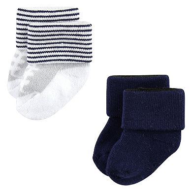 Luvable Friends Baby Boy Newborn and Baby Terry Socks, Airplane 12-Pack