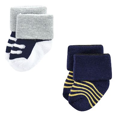 Luvable Friends Baby Boy Newborn and Baby Terry Socks, Athletic 12-Pack