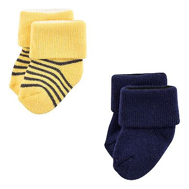 Luvable Friends Baby Boy Newborn and Baby Terry Socks, Athletic 12-Pack