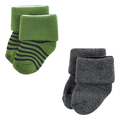 Luvable Friends Baby Boy Newborn and Baby Terry Socks, Athletic 12-Pack