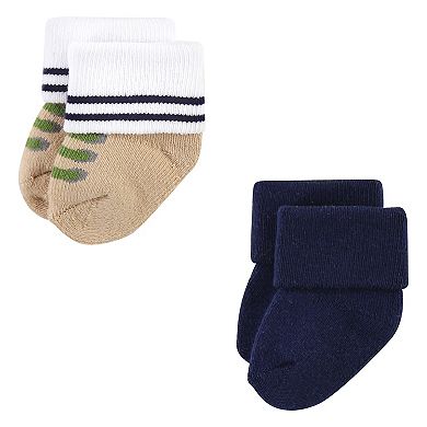Luvable Friends Infant Boy Newborn and Baby Terry Socks, Camo