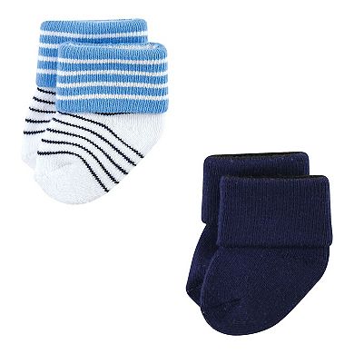 Luvable Friends Infant Boy Newborn and Baby Terry Socks, Whale, 0-6 Months