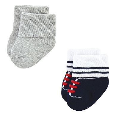 Luvable Friends Infant Boy Newborn and Baby Terry Socks, Nautical, 0-6 Months