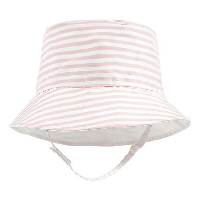 Hudson Baby Infant Girl Sun Protection Hat, Oranges Stripe