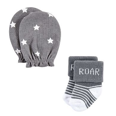 Infant Boy Socks and Mittens Set, Dinosaur