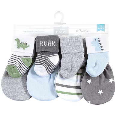 Infant Boy Socks and Mittens Set, Dinosaur