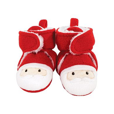 Hudson Baby Unisex Baby Trapper Hat, Mitten and Bootie Set, Santa, 18-24 Months